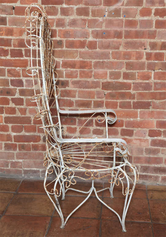 Antique French Peacock Garden Chairs 1