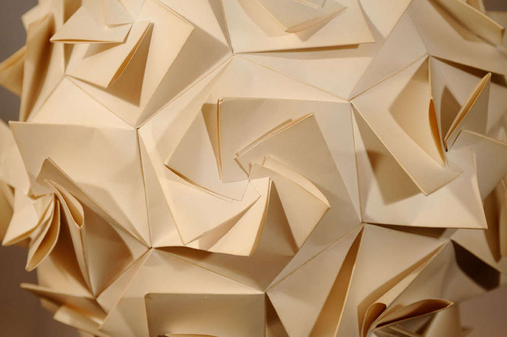 Anglo-Japanese Origami Hardpaper Light Sculpture
