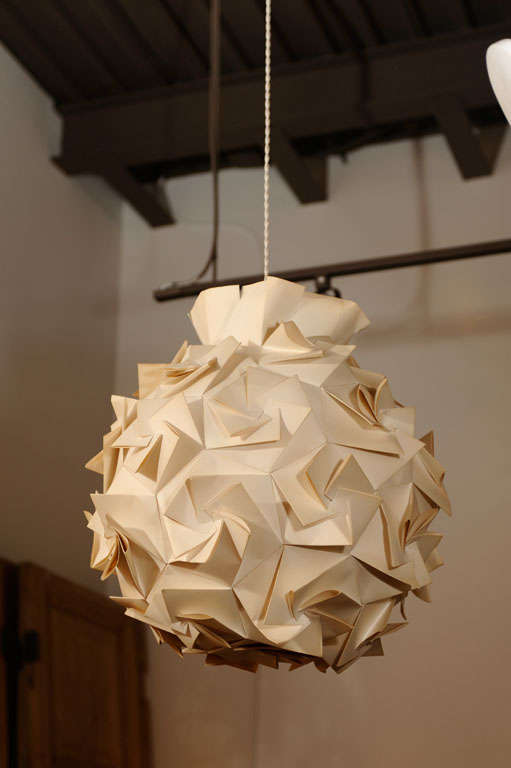Mid-20th Century Origami Hardpaper Light Sculpture