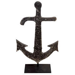 Antique Cast Iron Anchor on Custom Stand