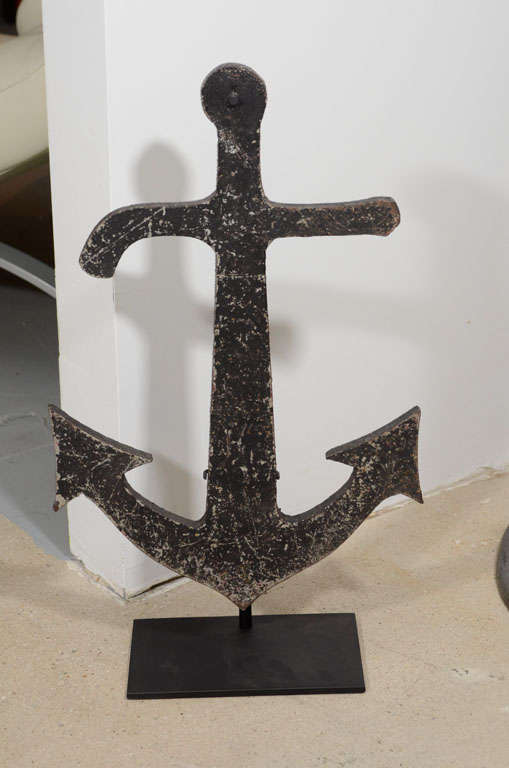 Antique Cast Iron Anchor on Custom Stand