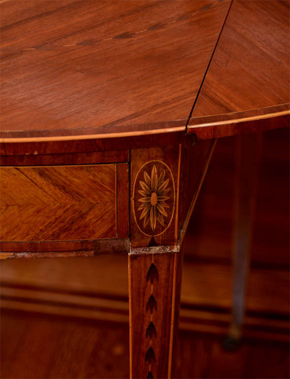 A Fine George Iii Inlaid Guadalupe Wood Pembroke Table For Sale 1