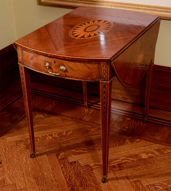 A Fine George Iii Inlaid Guadalupe Wood Pembroke Table For Sale 3