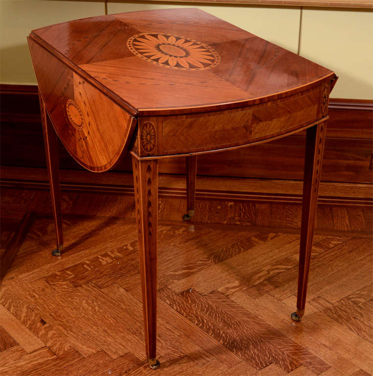 A Fine George Iii Inlaid Guadalupe Wood Pembroke Table For Sale 5