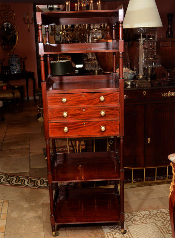 Regency Etagere with Desk In Excellent Condition In Westwood, NJ