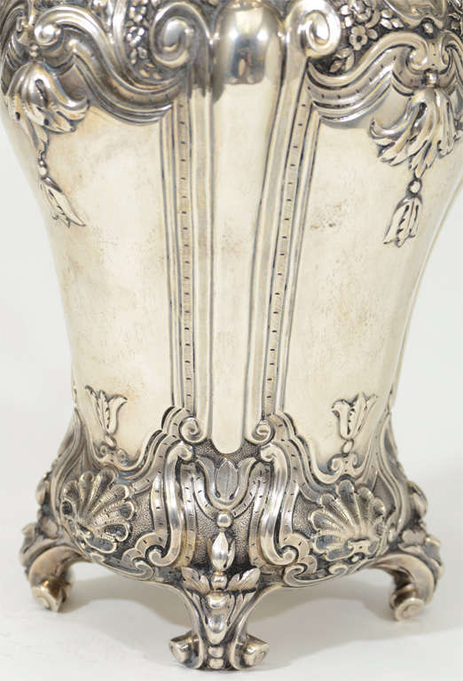Portuguese Portugese Sterling Silver Water Jug For Sale
