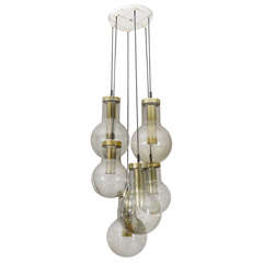 Smoke Glass 6 Globe Chandelier