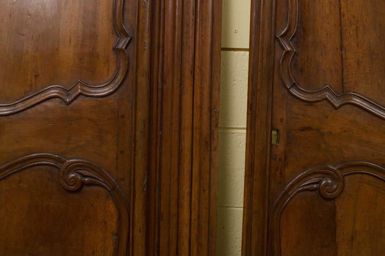 Pair of Carved Louis XV French Walnut Armoire Doors - STORE CLOSING MAY 31ST 2