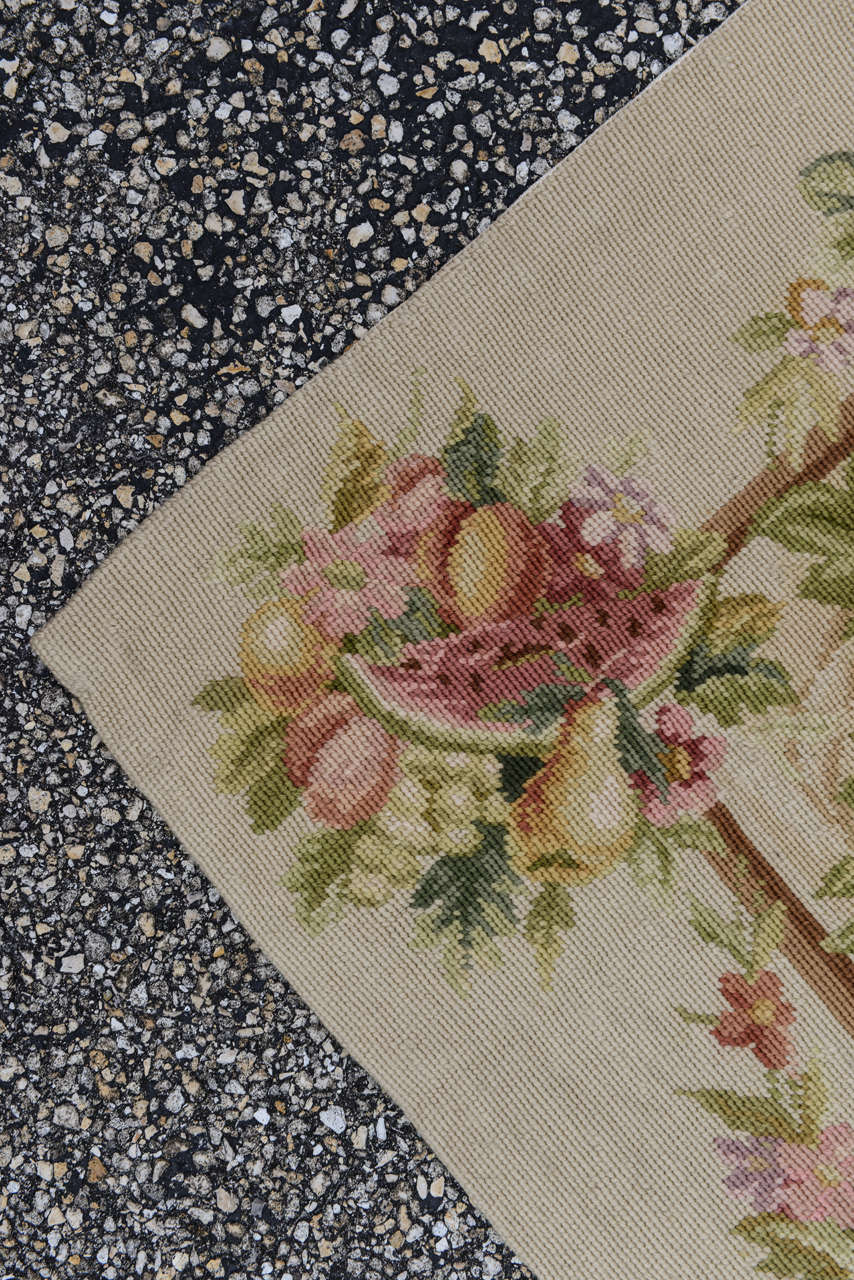 Chinese Hand Made Wool Needlepoint Rug with Monkeys