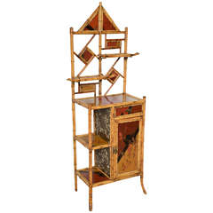 Antique Bamboo Pagoda Etagere 6