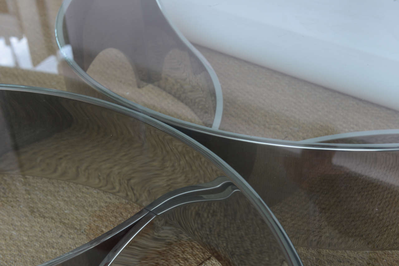 Superb French Stainless Steel Coffee Table 2