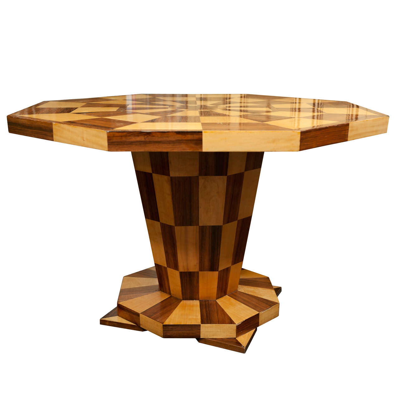 Vintage French Octagonal Games Table For Sale