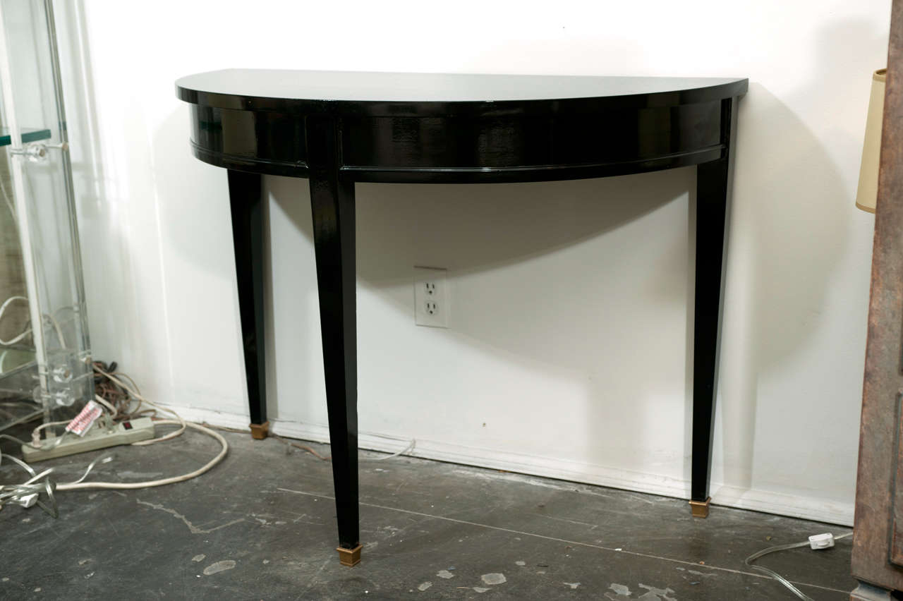 Vintage Demi Lune in Black Lacquer Finish
