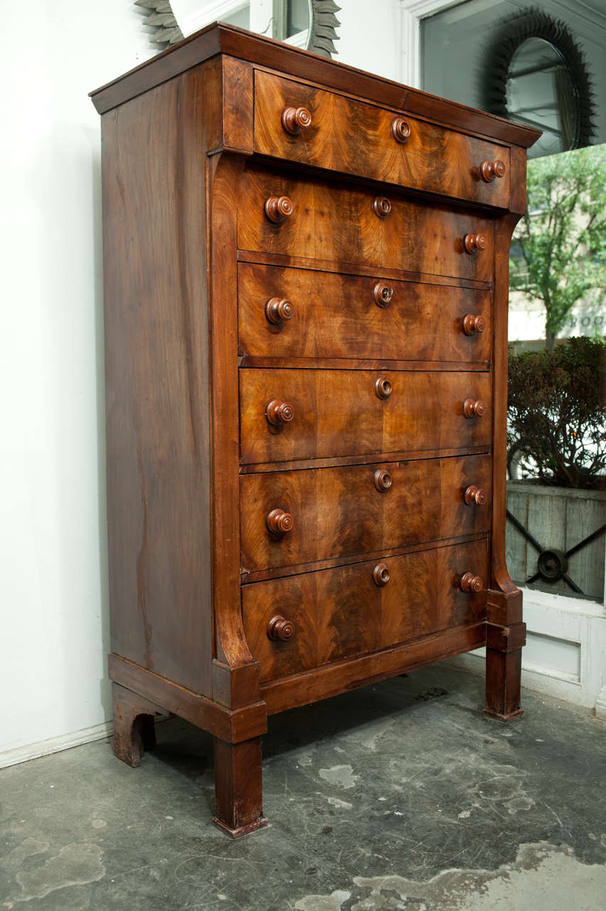 Vintage French Tallboy Dresser In Good Condition In Toronto, ON