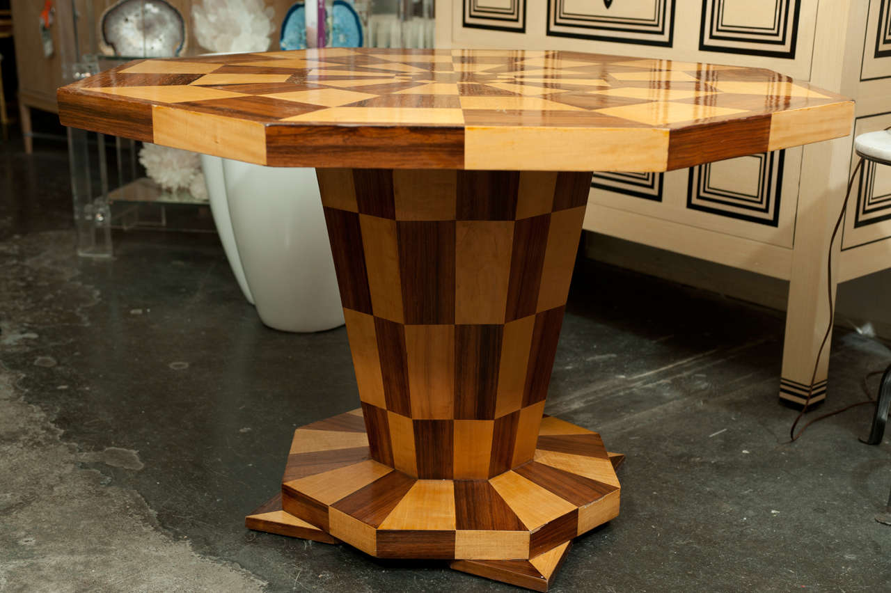 Vintage French Octagonal Games Table For Sale at 1stDibs