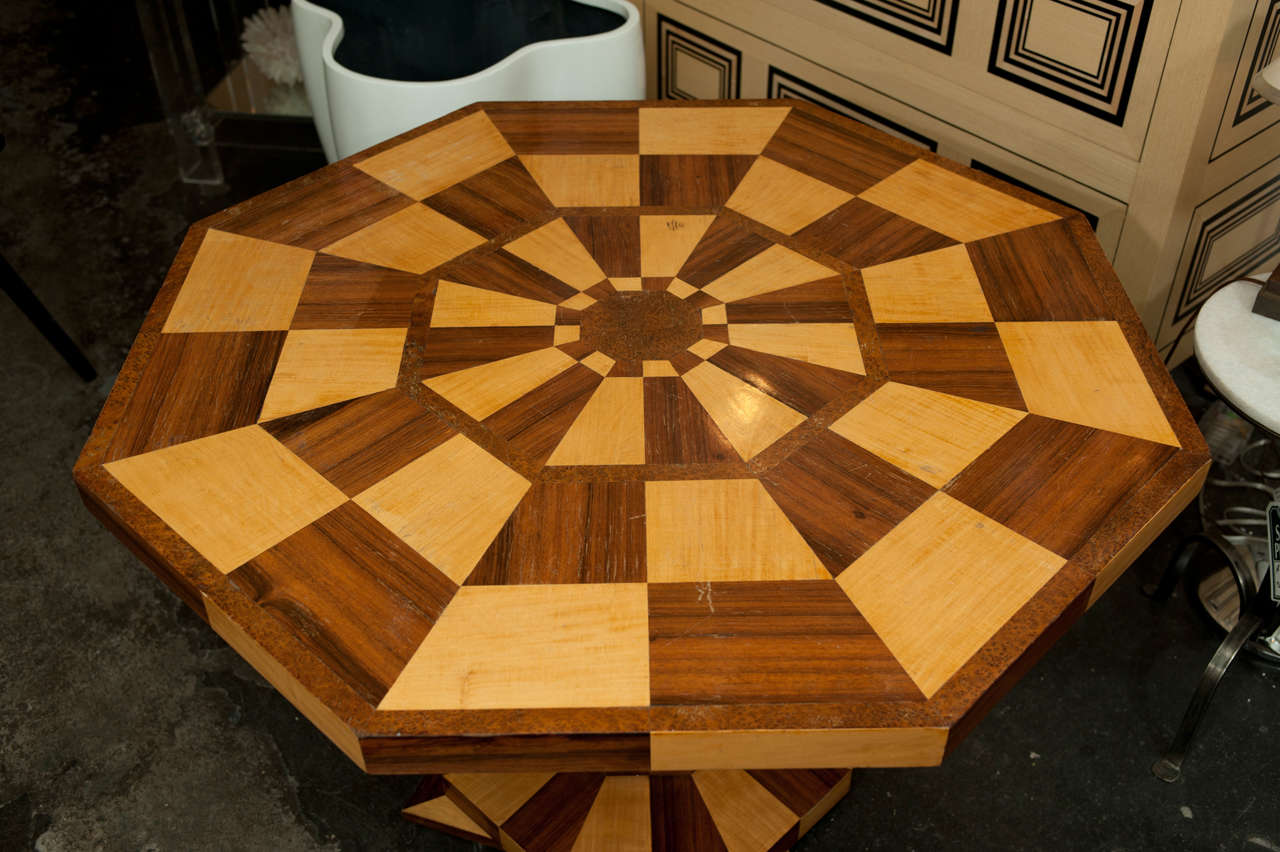 Vintage French Octagonal Games Table For Sale at 1stDibs