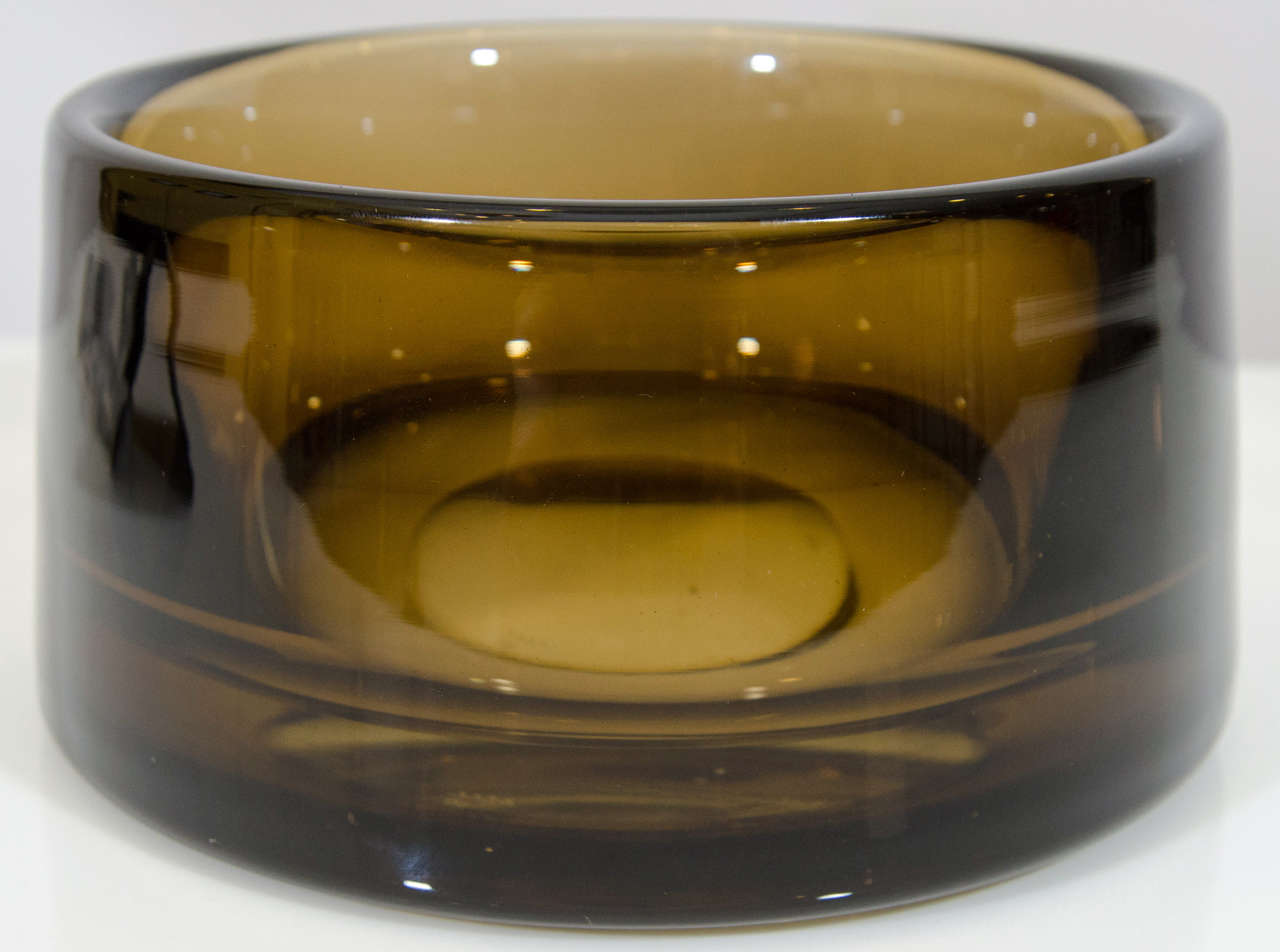 Danish Art Glass Bowl by Per Lutken for Holmegaard