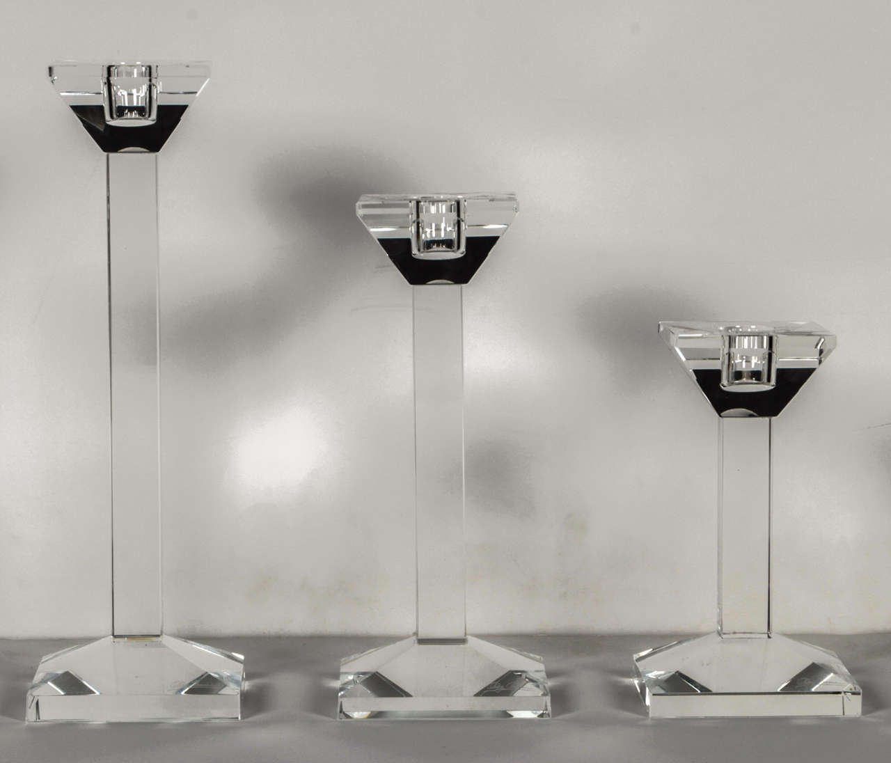 Oleg Cassini Crystal Candlesticks - 3 For Sale on 1stDibs | oleg cassini  candlesticks, oleg cassini crystal candle holders, oleg cassini crystal  candle holder