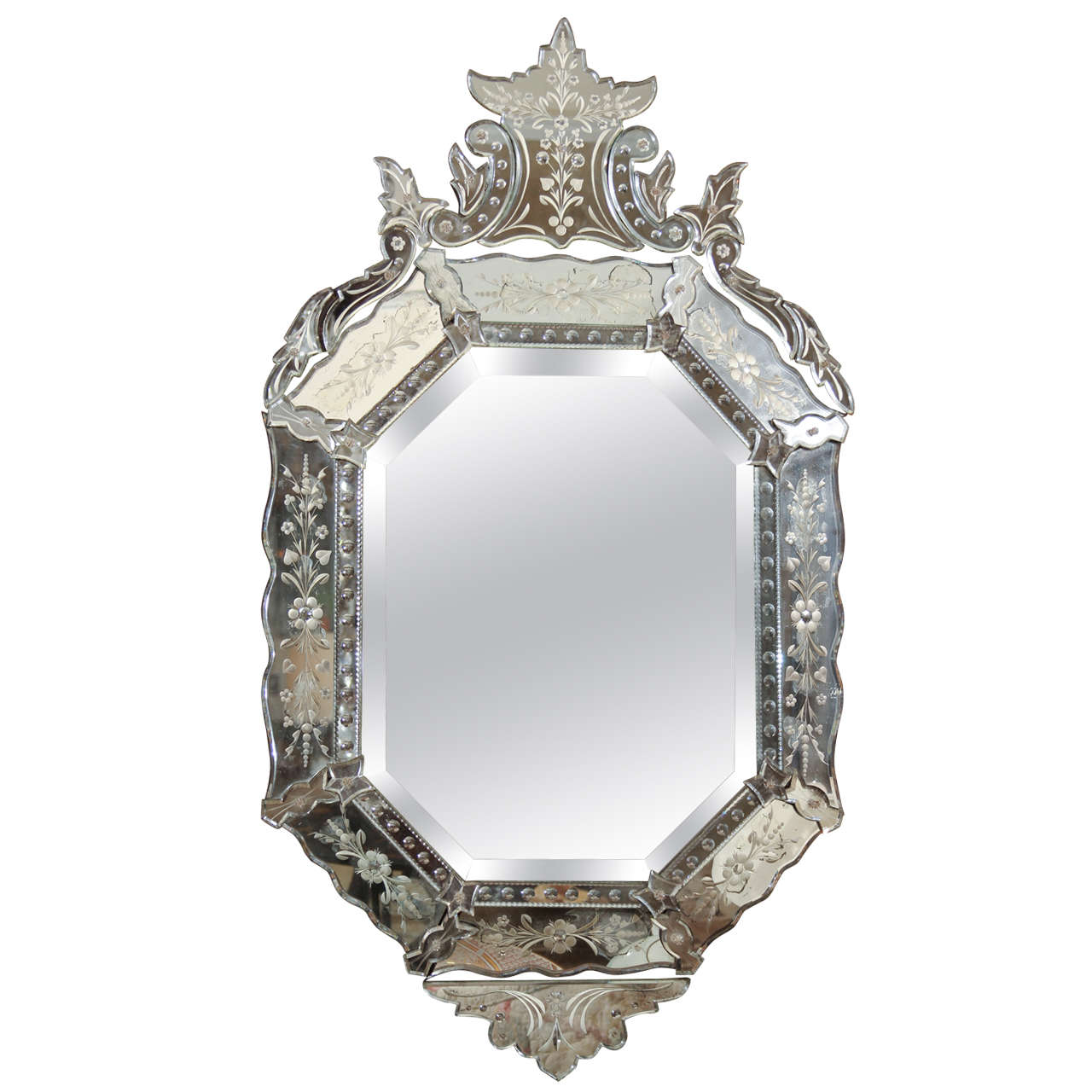 Venetian Mirror With Wine And Spirits