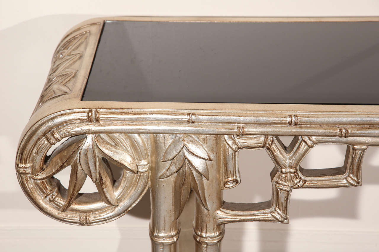 Silver Leafed Bamboo Console by James Mont 3