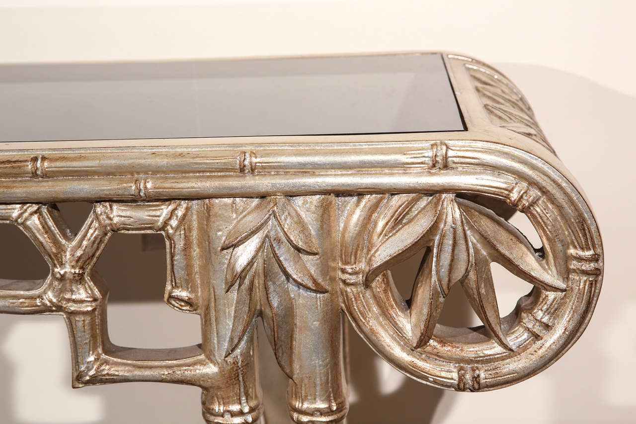 Silver Leafed Bamboo Console by James Mont 2