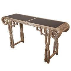 Silver Leafed Bamboo Console by James Mont 4