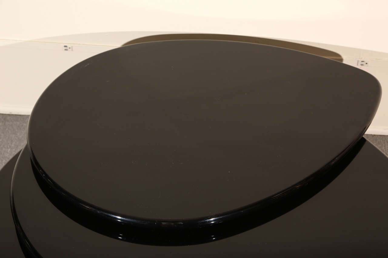 Canadian Black Lacquered Coffee table by Rougier