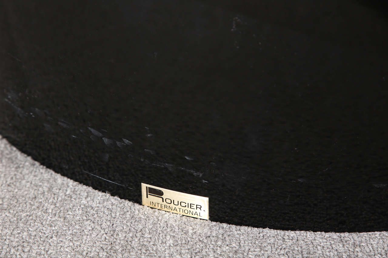 Late 20th Century Black Lacquered Coffee table by Rougier