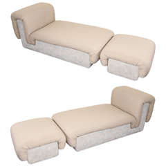 Retro Pair of Custom Chaise Lonuges by Steve Chase