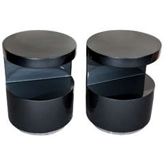 Pair of Lacquered End Tables