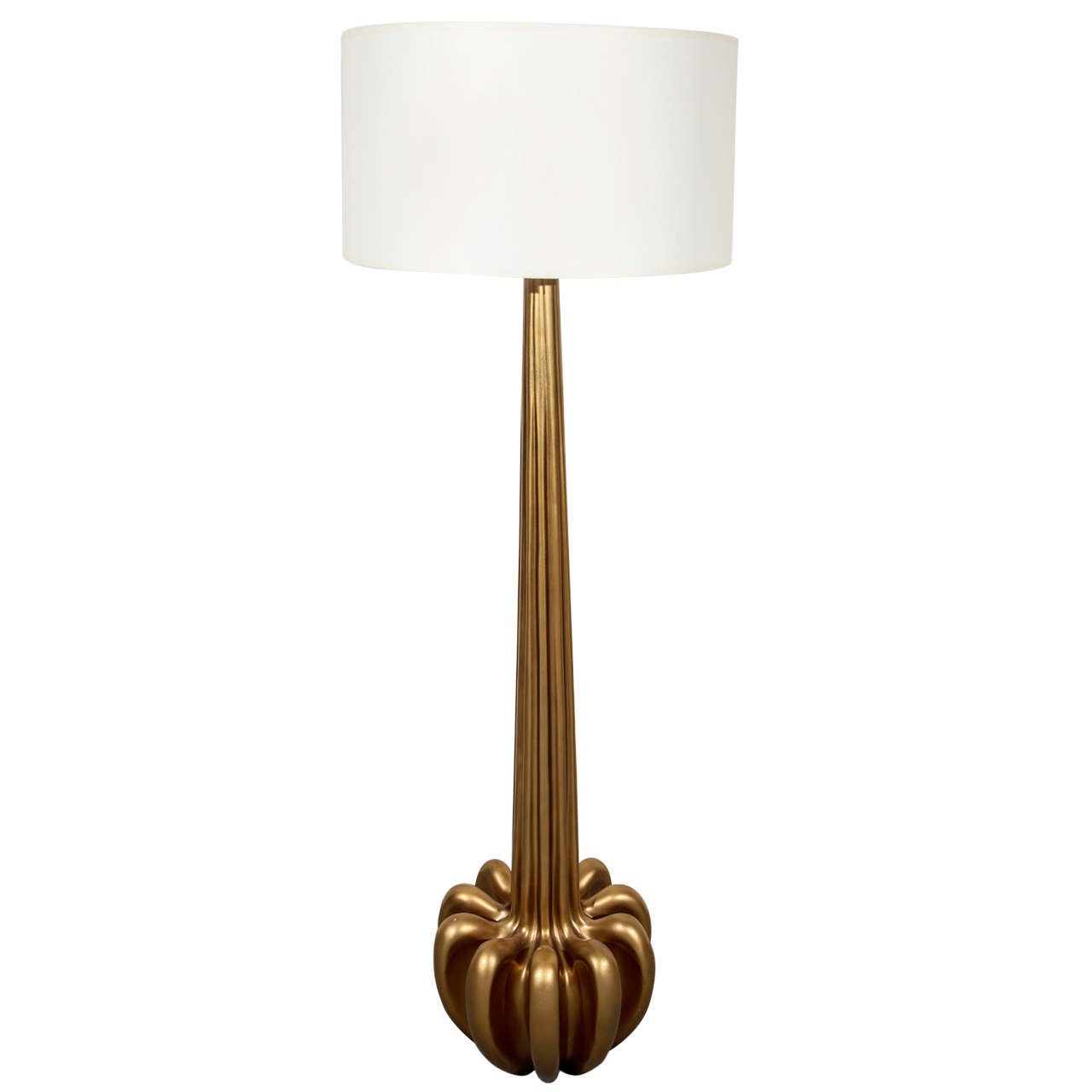 Stunning Gold Floor Lamp at 1stDibs