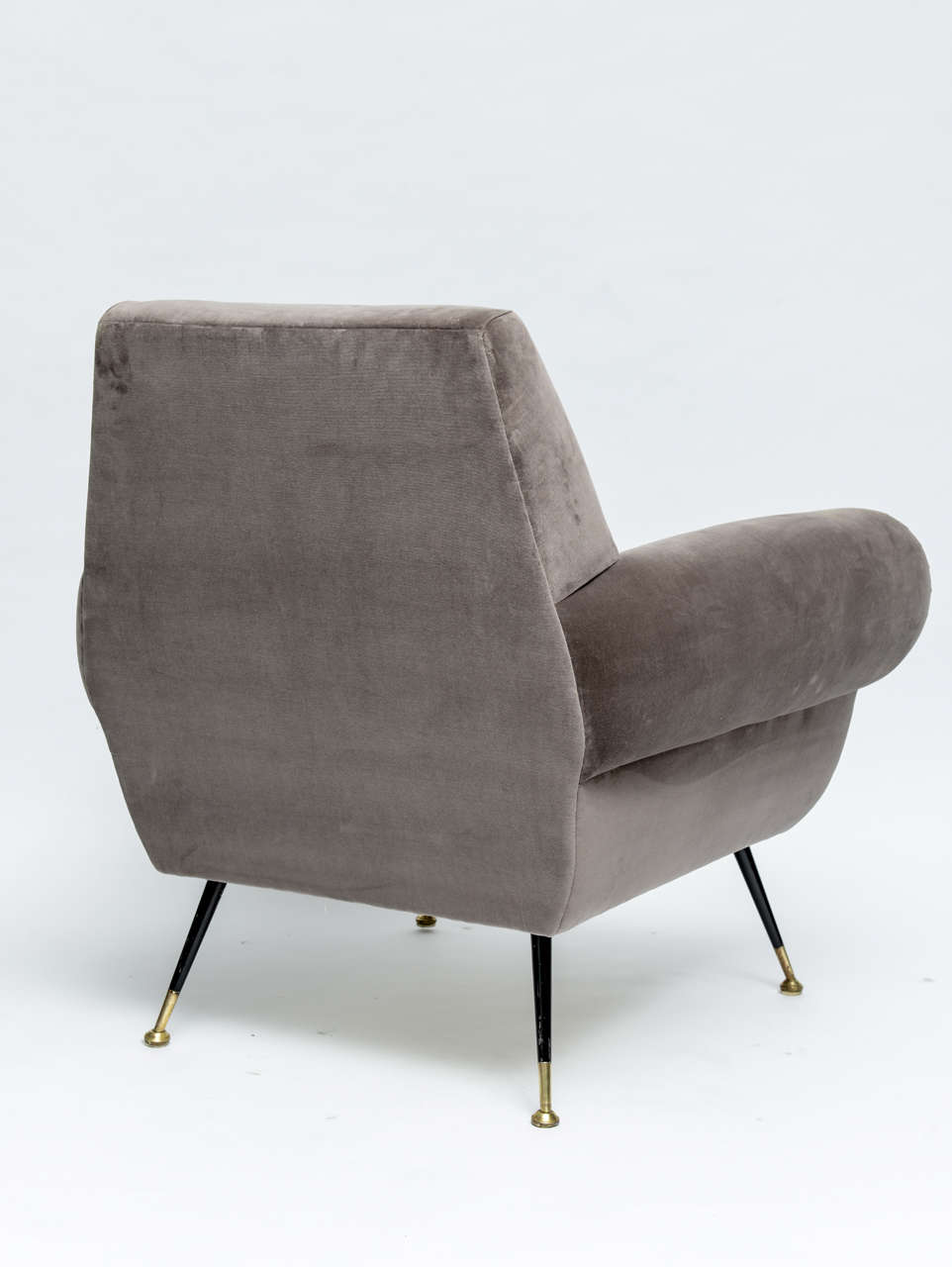 Metal Pair of 50's Italian Lounge Chairs