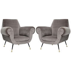 Pair of 50's Italian Lounge Chairs