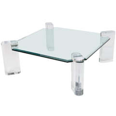 Lucite Coffee Table by Karl Springer