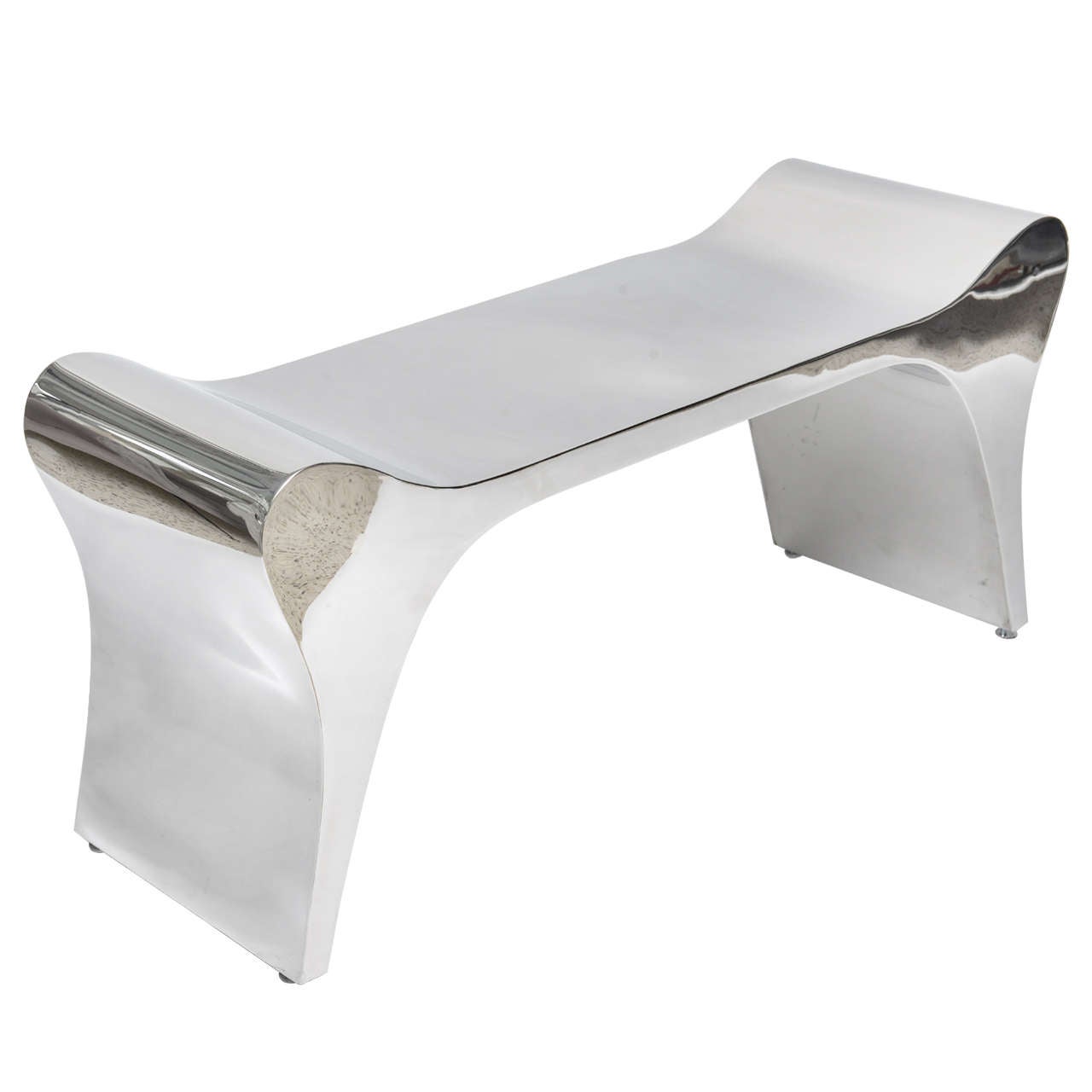 Polished Stainless Steel Bench