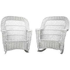 Antique Bar Harbor Wicker Rockers