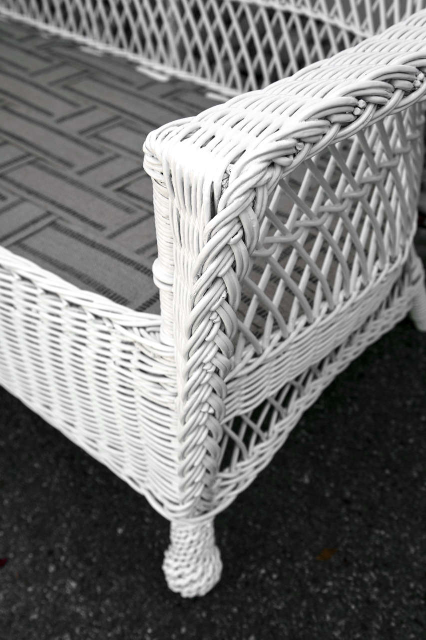20th Century Antique Bar Harbor Wicker Sofa