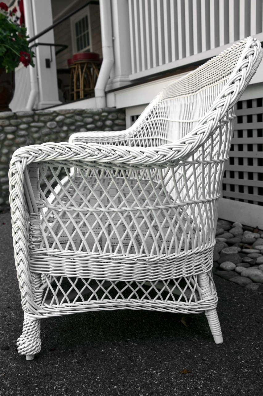 Antique Bar Harbor Wicker Sofa 1