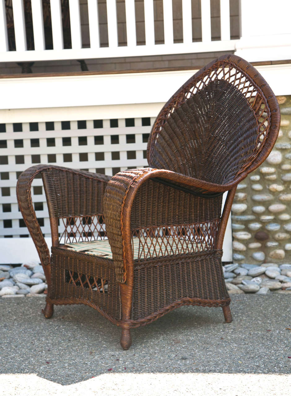 Antique Wicker Chairs and Sofa For Sale 4