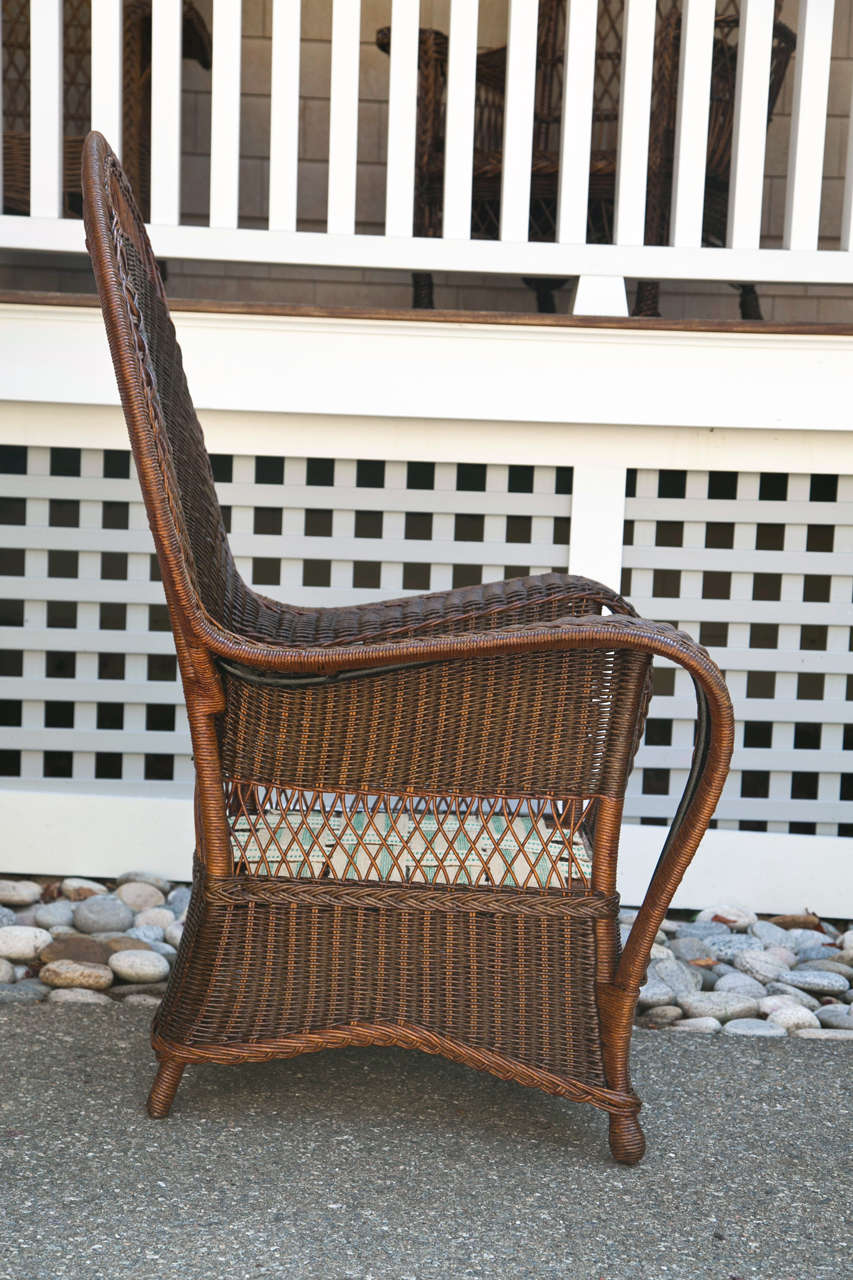 Antique Wicker Chairs and Sofa In Excellent Condition For Sale In Old Saybrook, CT