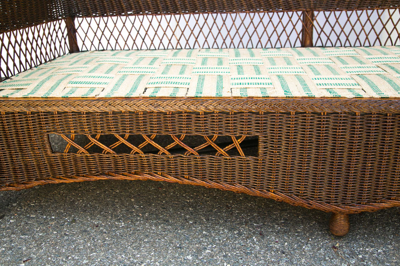 Antique Wicker Sofa and Chairs In Excellent Condition For Sale In Old Saybrook, CT