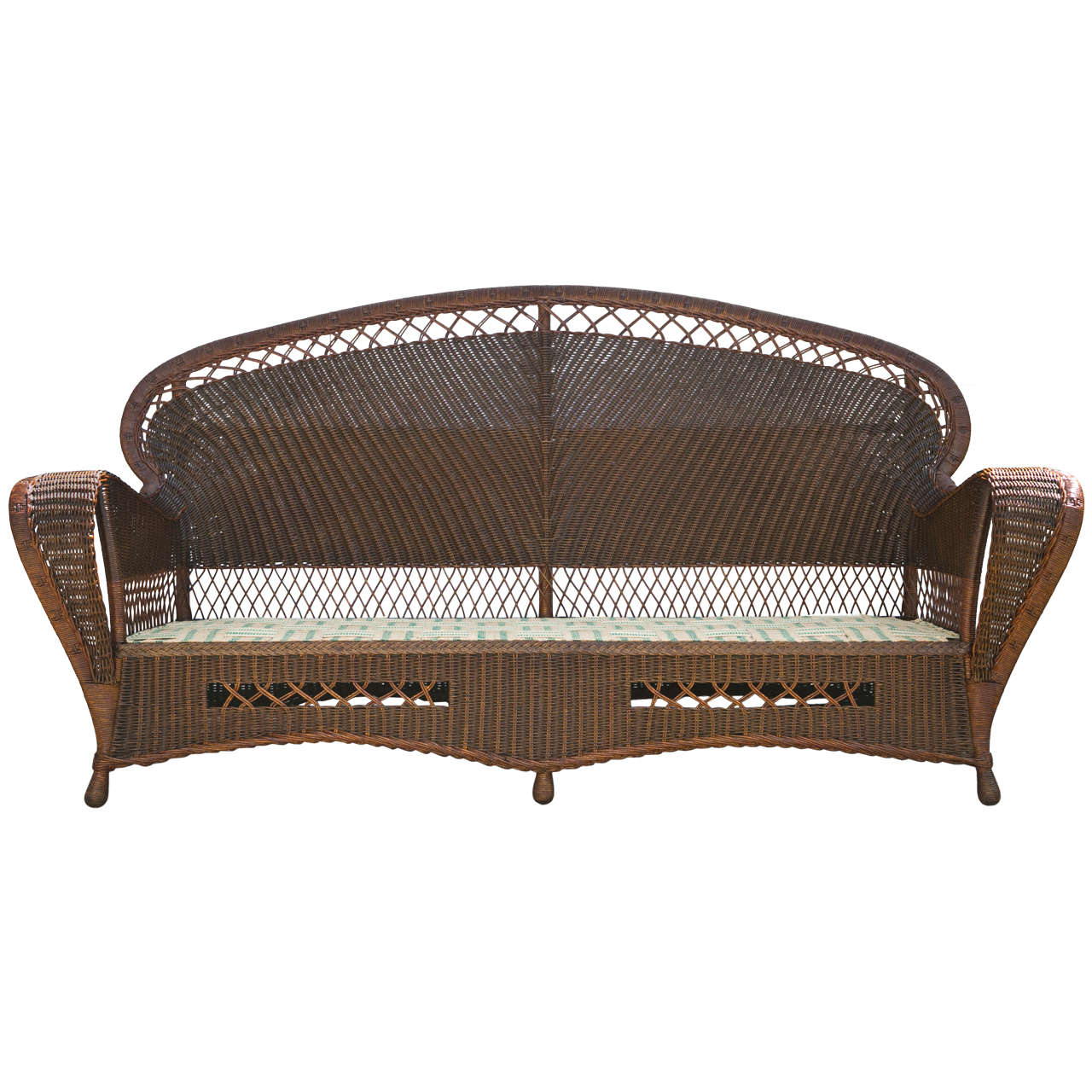 Antique Wicker Sofa and Chairs For Sale