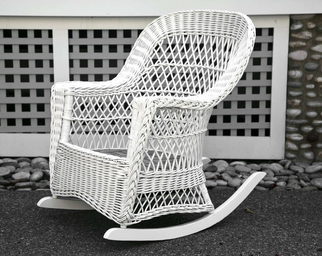 Antique Bar Harbor Wicker Rockers at 1stDibs antique wicker rocker