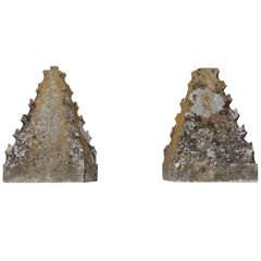 Antique Pair of French Stone Finials