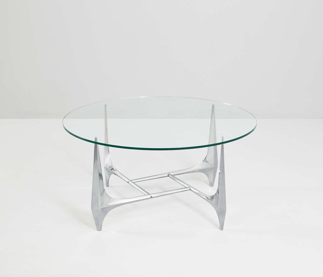 Mid-Century Modern Sculptural Aluminum Coffee Table by Knut Hesterberg