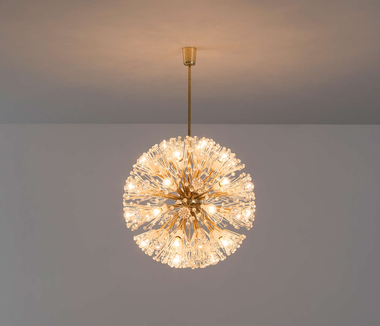 Austrian Emil Stejnar for Rupert Nikoll Large Sputnik Chandelier  For Sale