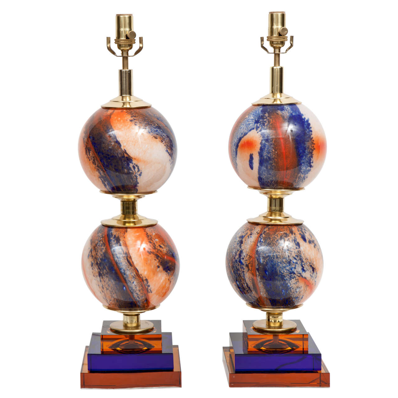 Pair of Murano Table Lamps