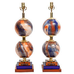 Pair of Murano Table Lamps
