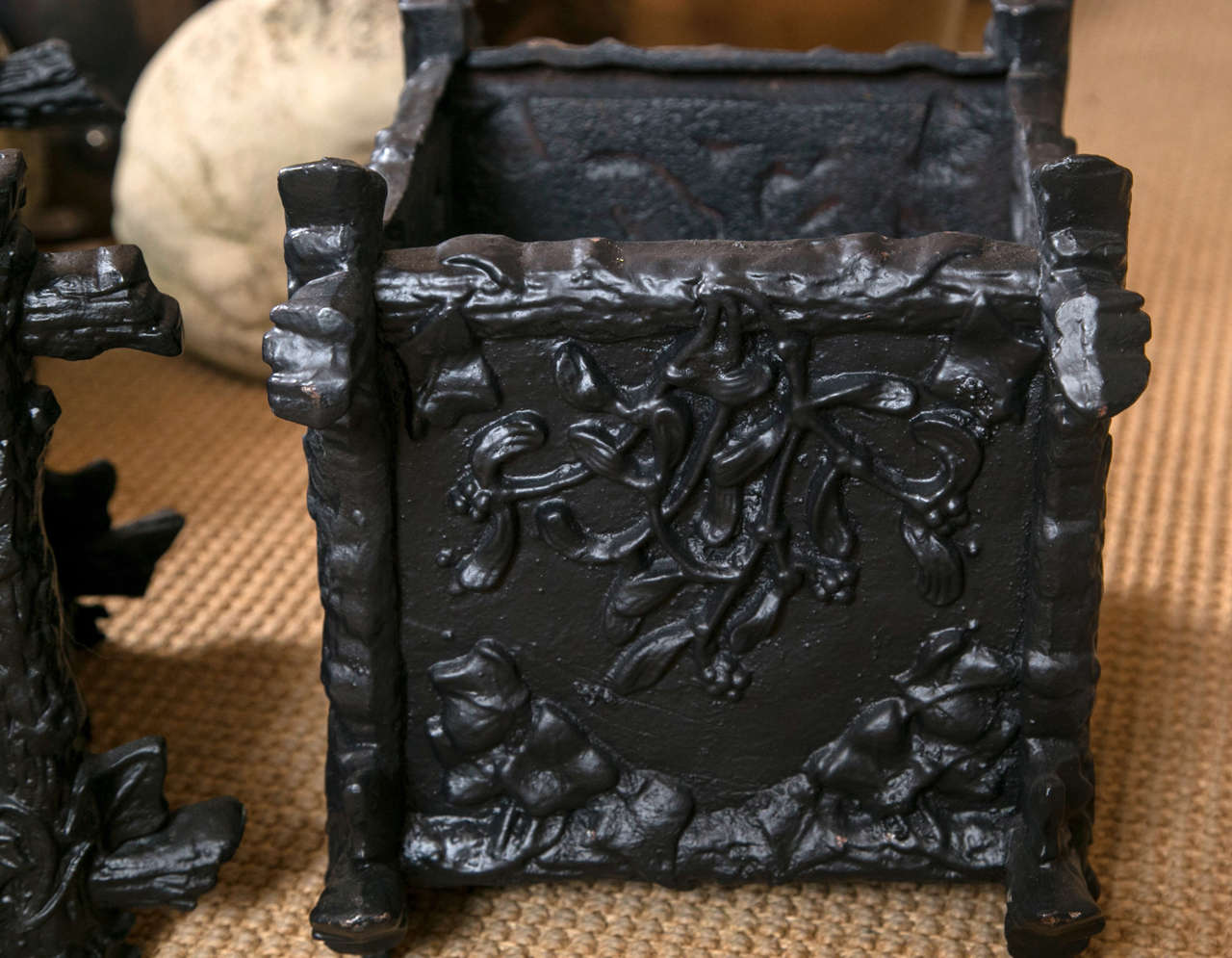 cast iron planter box