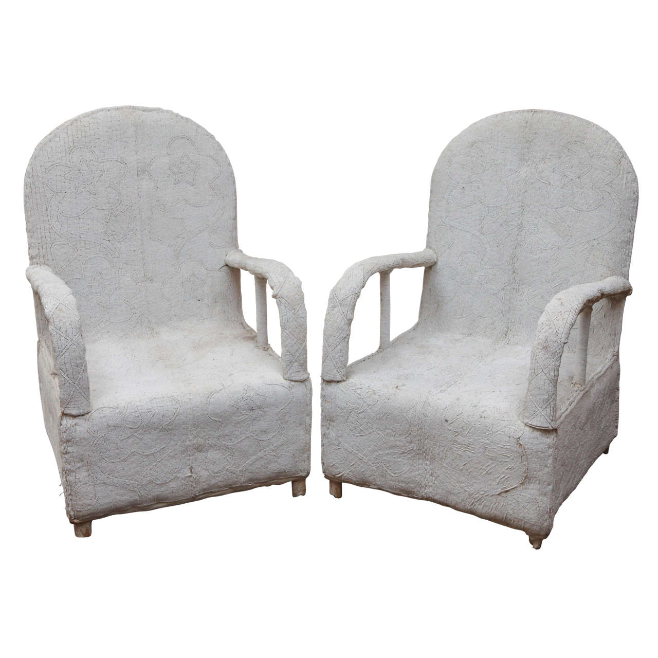 Pair of Beaded Chairs from the Ogoni Tribe, Nigeria